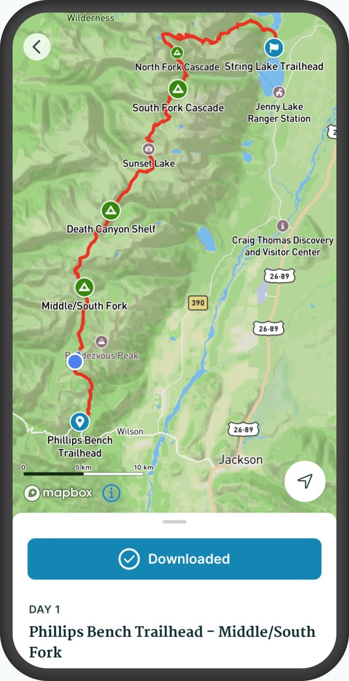 Access each trail map offline on your phone with the Wayfinder mobile app